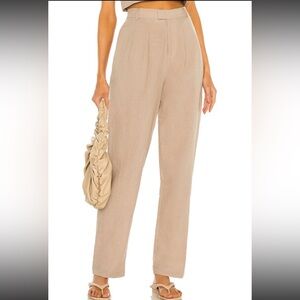 L’Academie NEW XS‎ Linen Mocha Beige The Alaina Pant